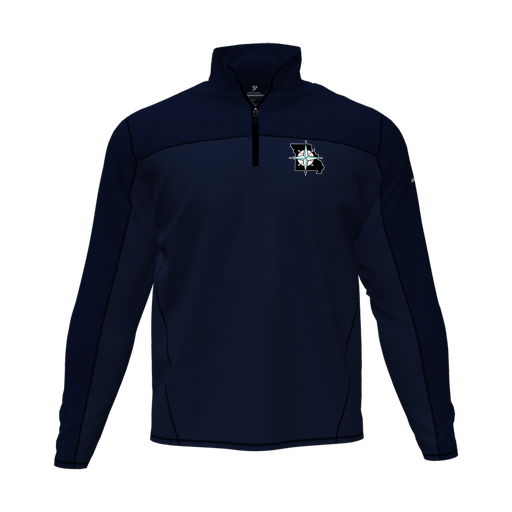 [CUS-DFW-QTRZ-PER-LSL-NVY-AS-LOGO3] Quarter Zip Pullover (Adult S, Navy, Logo 3)