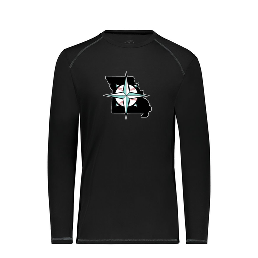 [6845.080.S-LOGO3] Men's SoftTouch Long Sleeve (Adult S, Black, Logo 3)