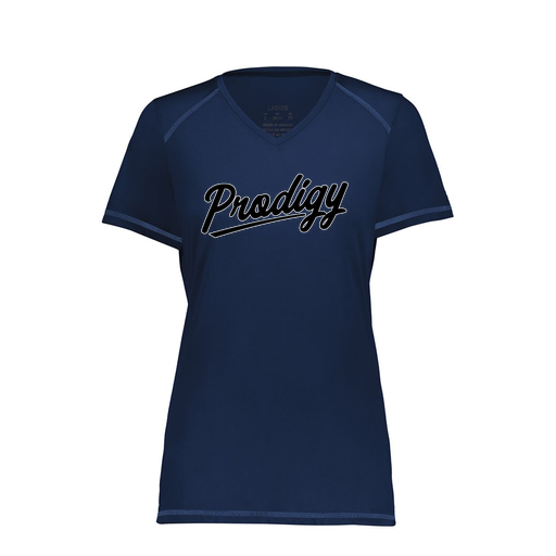 [6844.065.XS-LOGO2] Women's SoftTouch Short Sleeve (Female Adult XS, Navy, Logo 2)