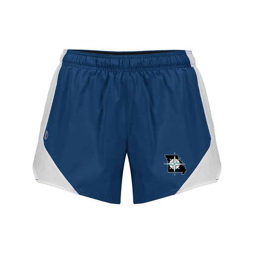 [229489.H03.S-LOGO3] Girls Olympus Shorts (Female Youth S, Navy, Logo 3)