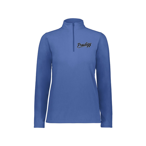 [6864.060.XS-LOGO2] Ladies MicroFleece 1/4 Zip Pullover (Female Adult XS, Royal, Logo 2)