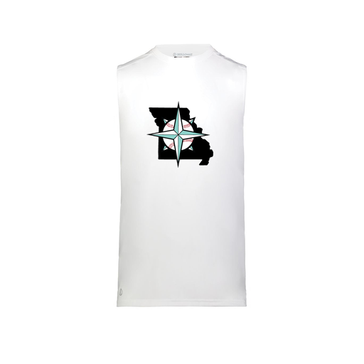 [222593.005.S-LOGO3] Men's CoolDry TankTop (Adult S, White, Logo 3)