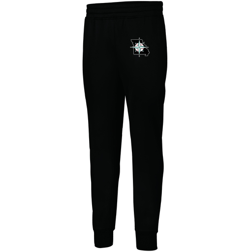 [5566.080.XS-LOGO3] Men's PERFORMANCE FLEECE JOGGER (Adult XS, Black, Logo 3)